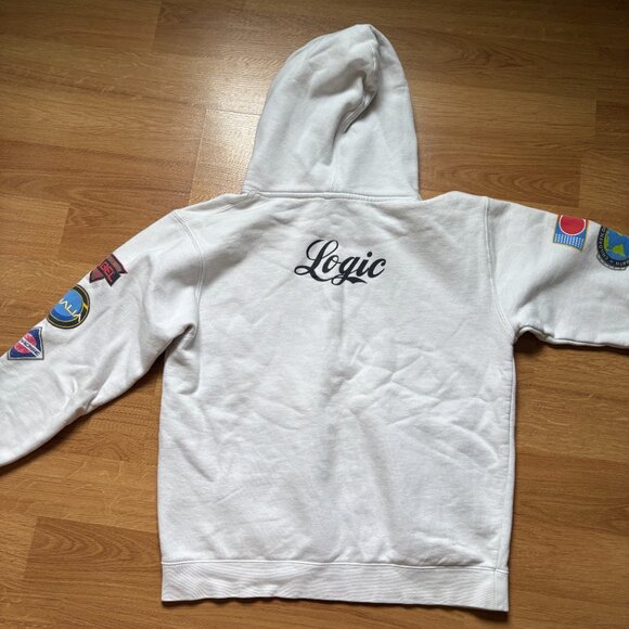 Logic Merch Unisex White Hoodie - Picture 4 of 4